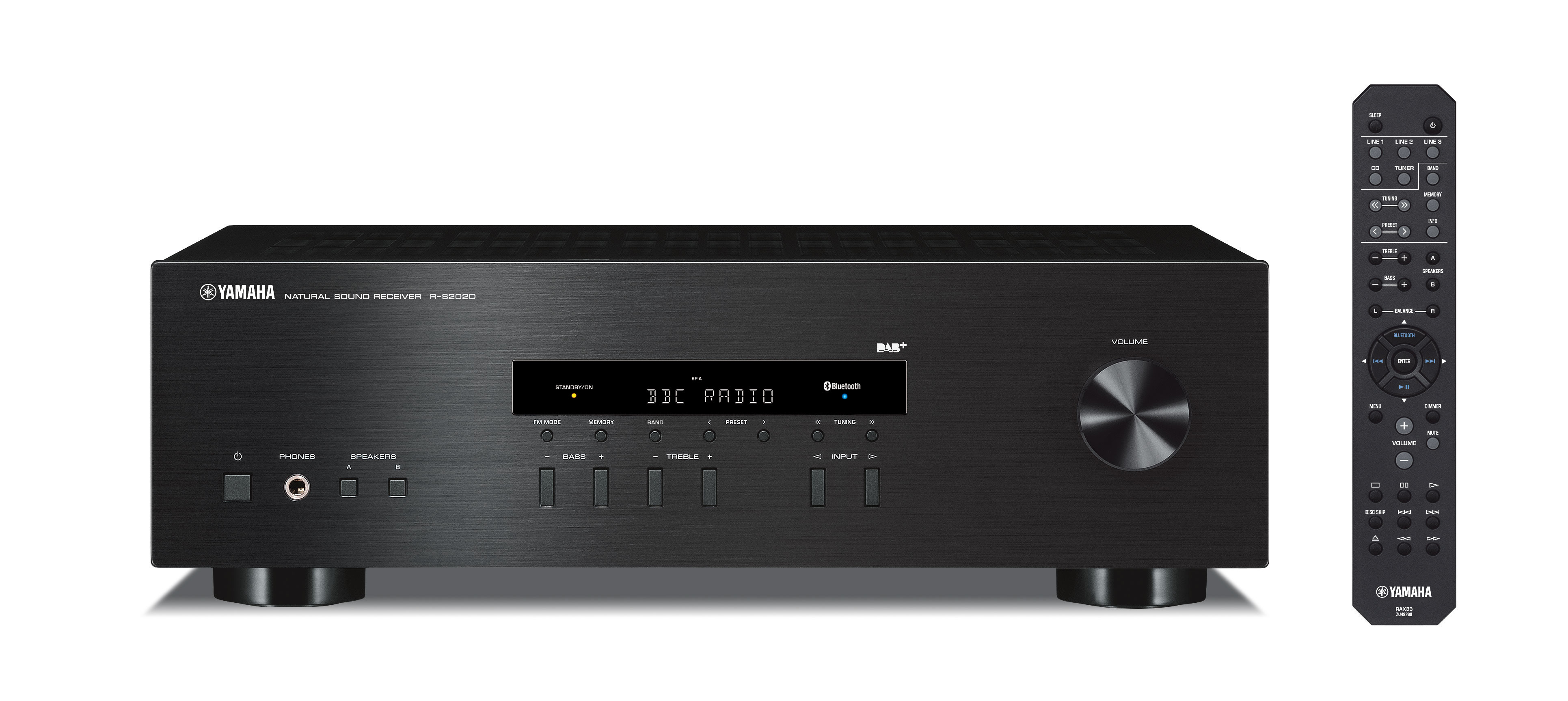 Yamaha R-S202D Stereo Receiver | Bluetooth | DAB Radio - Black