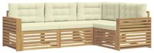 vidaXL - Buiten - bank - set - 4 - st - Wit - en - crèmekleurig - Polyester