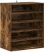 vidaXL Schoenenkast 60x35x70 cm bewerkt hout gerookt eikenkleurig