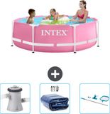 Intex Rond Frame Zwembad - 244 x 76 cm - Roze