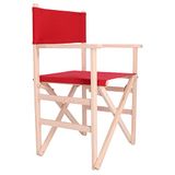Mueblear 1001 Regie-stoel, met canvas en ongeverfd hout 51,5 x 46 x 86 cm granaat