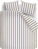 Vtwonen Fun Stripe dekbedovertrek - Tweepersoons - 200 x 220 cm - Zand
