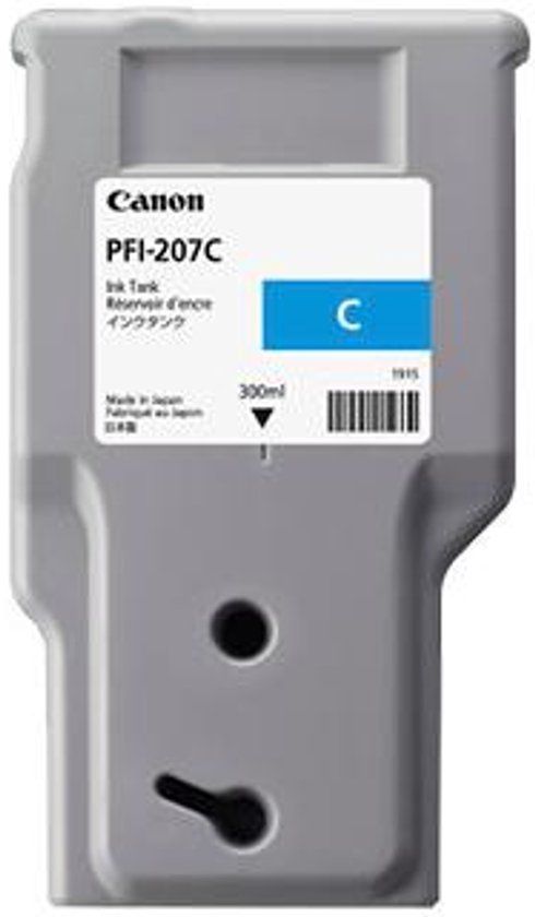 Canon PFI-207C Cyan Ink Cartridge - 300ml - Compatible with Canon iPF680 / iPF685 / iPF780 / iPF785