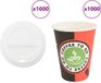vidaXL Papieren koffiekopjes met deksel 1000 st 4oz 100 ml
