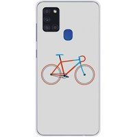 Samsung Galaxy A21S Bike color hipster bedrukt siliconen hoesje