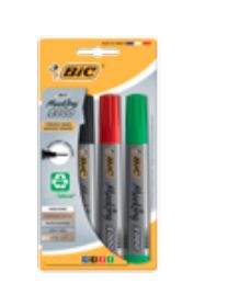 BIC ECO 2000 Permanent Marker - Multicolour - 3 Pack