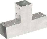vidaXL T-vorm Paalverbinding 71x71 mm Gegalvaniseerd Metaal