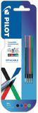 PILOT FriXion Ball uitwisbare pen, 4 kleuren, fijne punt, 0,5 mm, 4 stuks