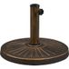 Yaheetech Base de parasol ronde 10kg - Pour mâts de 38/48mm - 44.5x44.5x32cm - Bronze