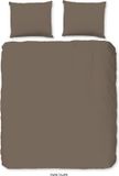 Pure Dekbedovertrek Effen Kleur - Lits Jumeaux 240x200/220 cm - Taupe - Microvezel