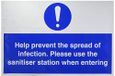Help Panda Help voorkomen dat de verspreiding van infectie. gebruik de sanitiser station bij het invoeren van