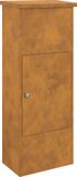 vidaXL Pakket brievenbus Roestig 44,5 x 29 x 110,5 cm Cortenstaal