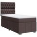 vidaXL Boxspringbed met matras, donkerbruin, 120x190 cm, gestoffeerd