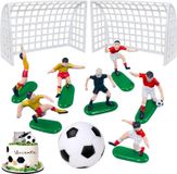 Décoration de gâteau - Football - Anniversaire - Enfants - Comestible - Jeu de gâteau multifonctionnel - Convient aux garçons - Gâteau