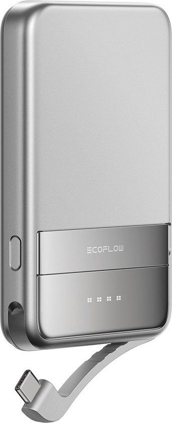 EcoFlow RAPID magnetische Qi2 powerbank 5.000 mAh - Zilver