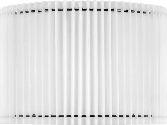Home Sweet Home Papieren Gevouwen Lampenkap - Cilindrisch - Wit - ø30 x 20 cm - E27 fitting