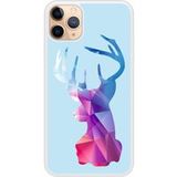 Apple Siliconen hoesje compatibel met iPhone 11 Pro Hert Hipster Blauw