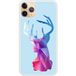 Apple Siliconen hoesje compatibel met iPhone 11 Pro Hert Hipster Blauw