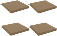 vidaXL - 4-delige Zitkussens SOEST - 100% Polyester - Taupe