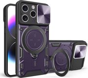 Techsuit Hoesje geschikt voor Apple iPhone 16 Pro - CamGuard Pro Back Cover - Paars