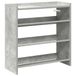 VidaXL Schoenenrek 60x25x62 cm bewerkt hout betongrijs