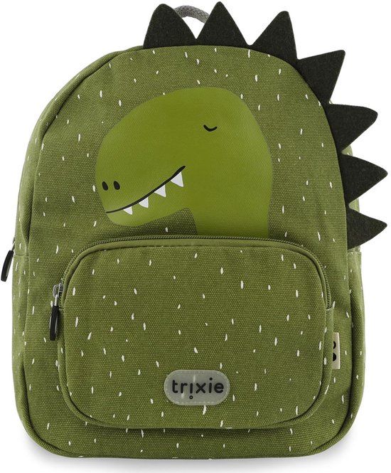 Trixie Mr. Dino Rugzak - Groen - 7.5L - Waterdicht - Schooltas voor Kinderen
