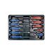 King Tony 931110MR Thermogevormde schroevendraaier met gleuf en Phillips®, 10 stuks