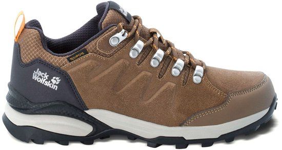 Jack Wolfskin REFUGIO TEXAPORE LOW W Dames Wandelschoenen - brown / apricot - Maat 42