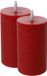 CEPEWA LED kaars - 2x - rood - D7,5 x H12,5 cm - met timer