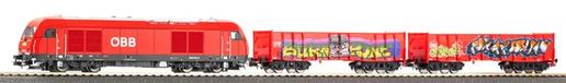 Piko 57033 H0 startset kids goederentrein Rh 2016 ÖBB met twee open goederenwagens Eaos