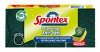 Spontex Rechthoekige Fleece Spons, Groen/Geel, 3 Stuks