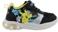 Leomil Pokémon - Schoenen voor jongens met lichtjes - Pikachu Sneakers voor kinderen met klittenband - Lichtgevende kindersneaker - Maat 26 - Zwart