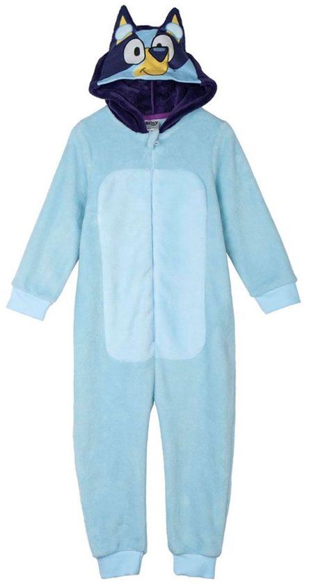 CERDÁ Bluey Onesie - Maat 110 - Polyester - Blauw - Pyjama - Jongens