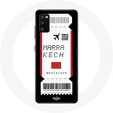 Maniacase Etui voor Oppo A16 Vliegticket Marrakech Marokko