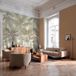 A.S. Création Fotobehang Palmboom Herhaalbaar Patroon 1,59 x 2,80 meter Beige Crème Groen Vlies Botanisch & Tropisch