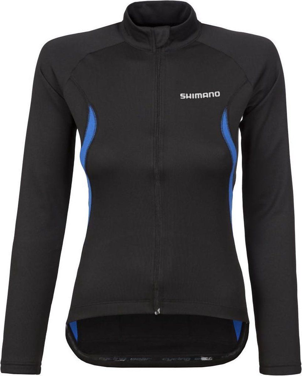 Shimano Original jersey lange arm dames zwart/blauw Maat S