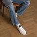Manfield Heren Witte Leren Sneakers Maat 44