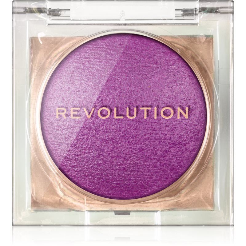 Revolution, Beam Bright Blush, Mengbare & Opbouwbare Gezichtspoeder Blush, Stralende Afwerking voor Stralende Wangen, Veganistisch en Dierproefvrij, Lick of Lilac Purple