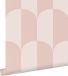 ESTAHome Behang Art Deco Bogen Zacht Roze en Licht Roze - 53 cm x 10.05 m