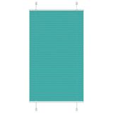 VidaXL Plissé rolgordijn 85x100 cm stofbreedte 84,4 cm petrol groen