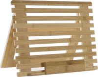 Merkloos / Sans marque Kookboek/tablet standaard bamboe 33 x 20 cm - uitklapbaar