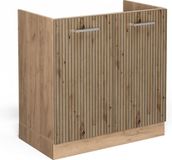 Vicco R-Line Meuble sous vasque – 80 cm WB Marbre Chêne artisanal