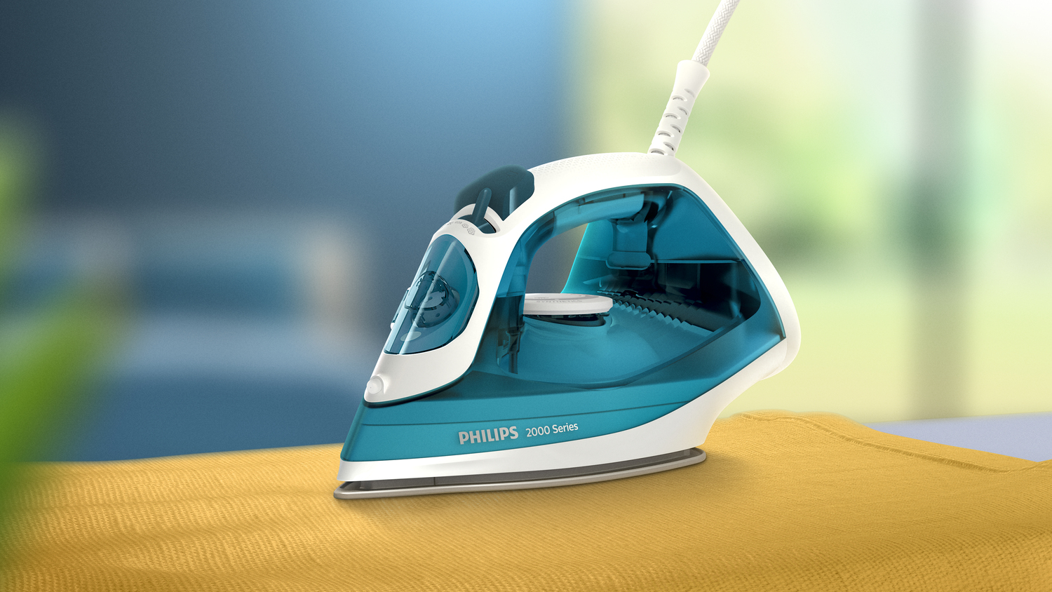Philips 2000 Series DST2020/90 Steam Iron - 2000W - Ceramic Soleplate - Aqua