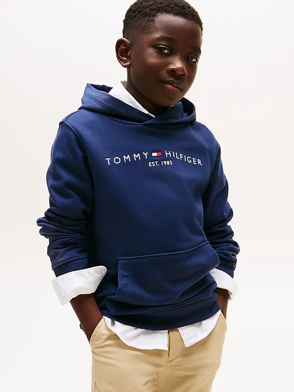Tommy Hilfiger essentiële hoodie, kinderen geslacht neutraal, twilight marine, maat 7