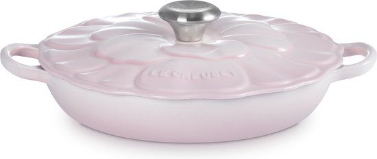 Le Creuset Braadpan Signature Campagnard Bloesem Shell Pink - Ø 26 cm / 2,2 Liter