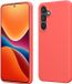 kwmobile telefoonhoesje geschikt voor Samsung Galaxy S24 - Hoesje met siliconen coating - Smartphone case in neon koraal