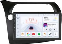 Happiq Autoradio avec Bluetooth et CarPlay pour Honda Civic Hatchback (2005-2011) - Système de navigation stéréo Double Din - 3 Go RAM 32 Go Stockage