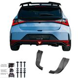 Oneway Achterbumperskirts (Hoeken) compatibel met Hyundai I20 N MK3 2020- - Glanzend zwart