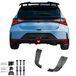 Oneway Achterbumperskirts (Hoeken) compatibel met Hyundai I20 N MK3 2020- - Glanzend zwart