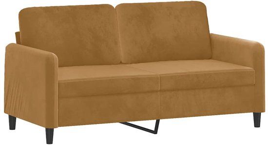 vidaXL Tweezitsbank 140 cm stof bruin